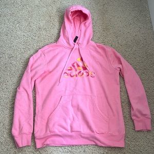 Adidas pink hoodie sweatshirt